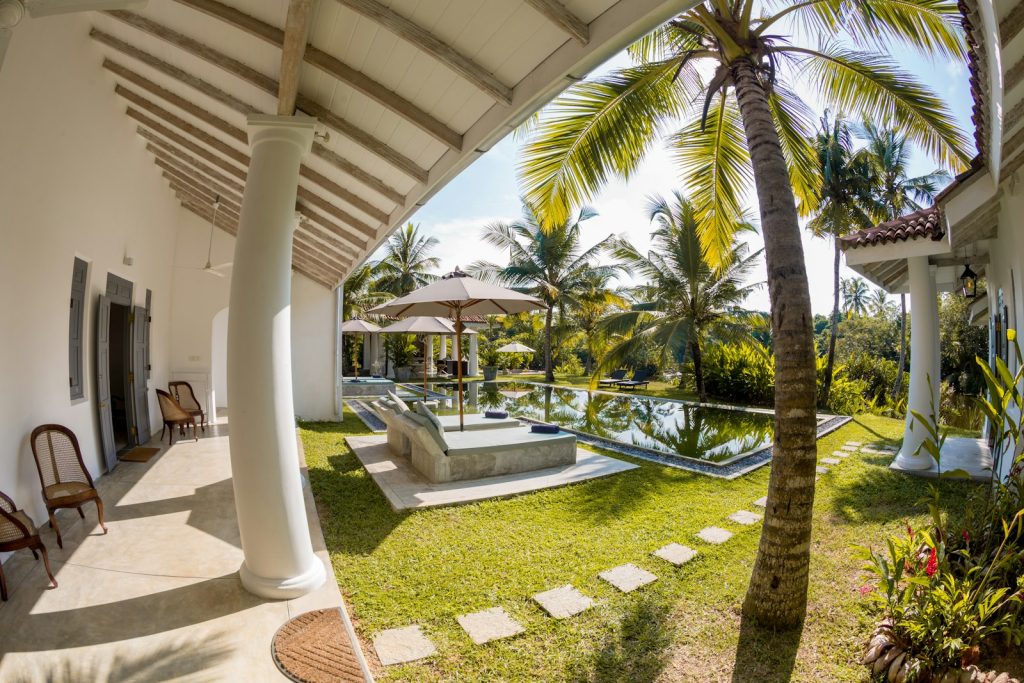 Villa with a swimming pool and garden